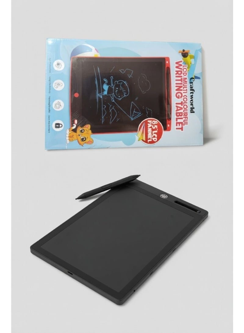 لوحة كتابة LCD للأطفال بشاشة ملونة 8.5 بوصة، لوحة رسم قابلة للمسح - Image 1